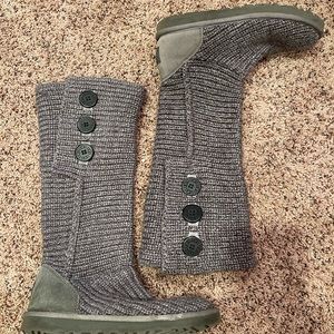 UGG Womens Classic Cardy boot in grey. Size 8
